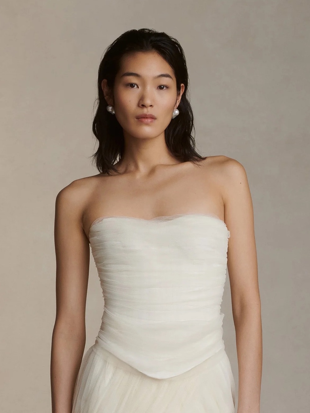 NWT Danielle Frankel Milo Bustier in Pearl